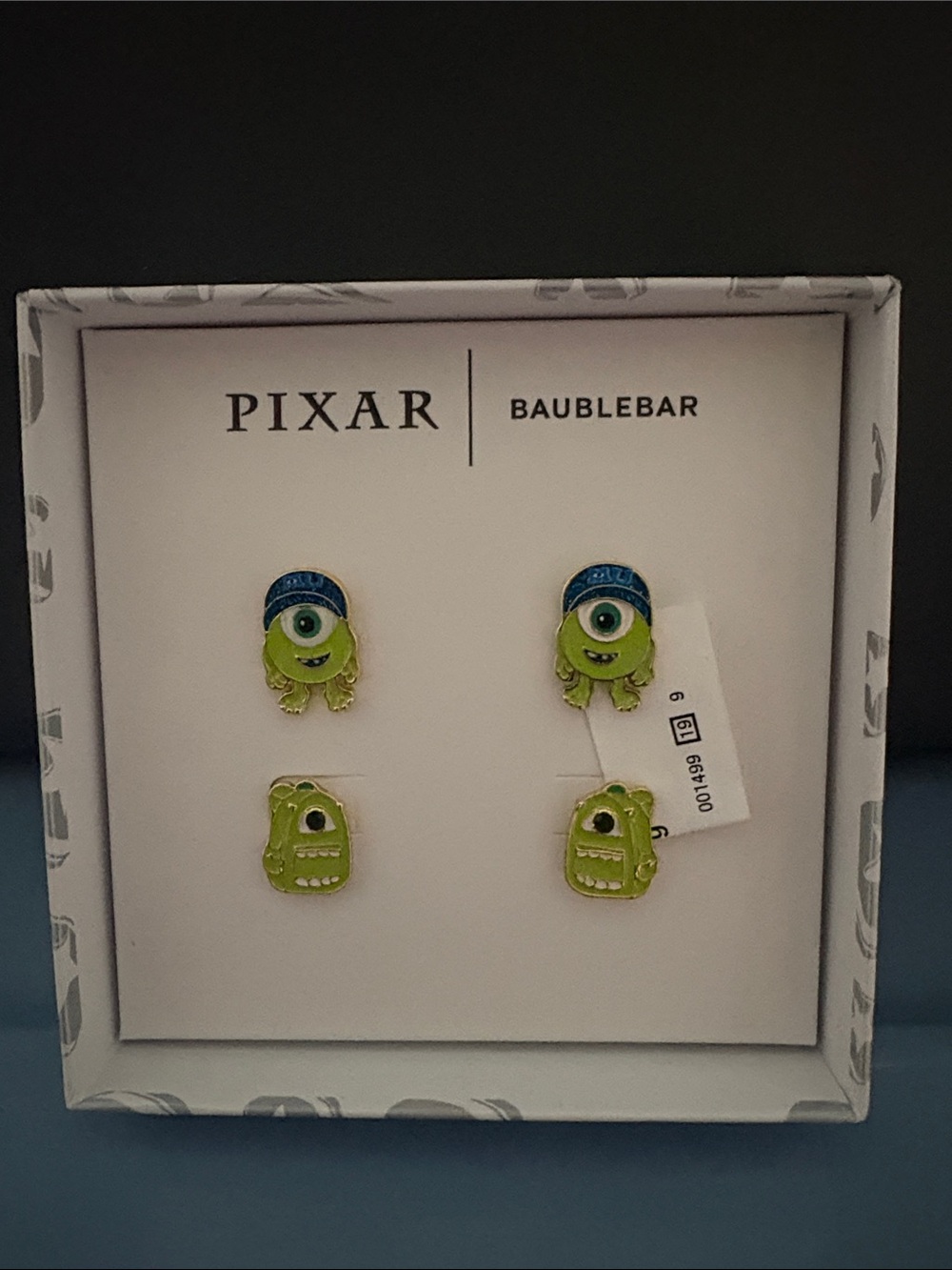 BaubleBar Pixar Mike Wazowski Green and Blue Stud Earring Set